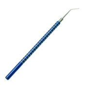 OGawa Mini Dialer, Titanium, Angled Shaft, 11mm Bend To Tip, 0.25mm Tip, Round Handle, Overall Length 4-3/4" (121mm) 